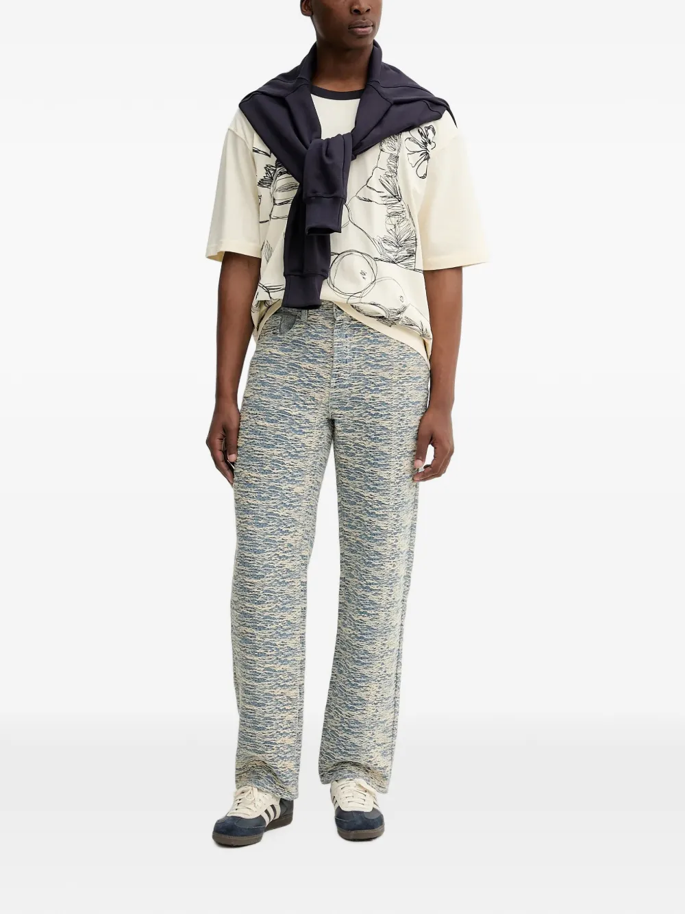 Desigual T-shirt met grafische print Wit