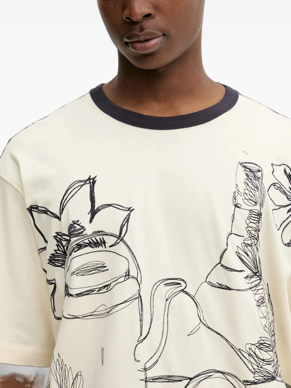 Desigual T-shirt met grafische print Wit