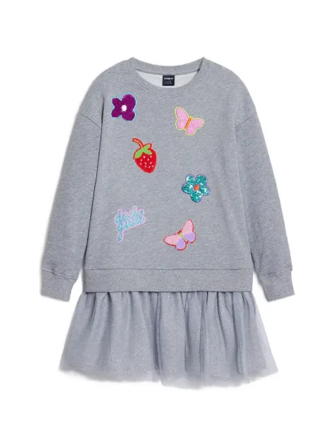 Desigual sequin-embellished layered mini dress