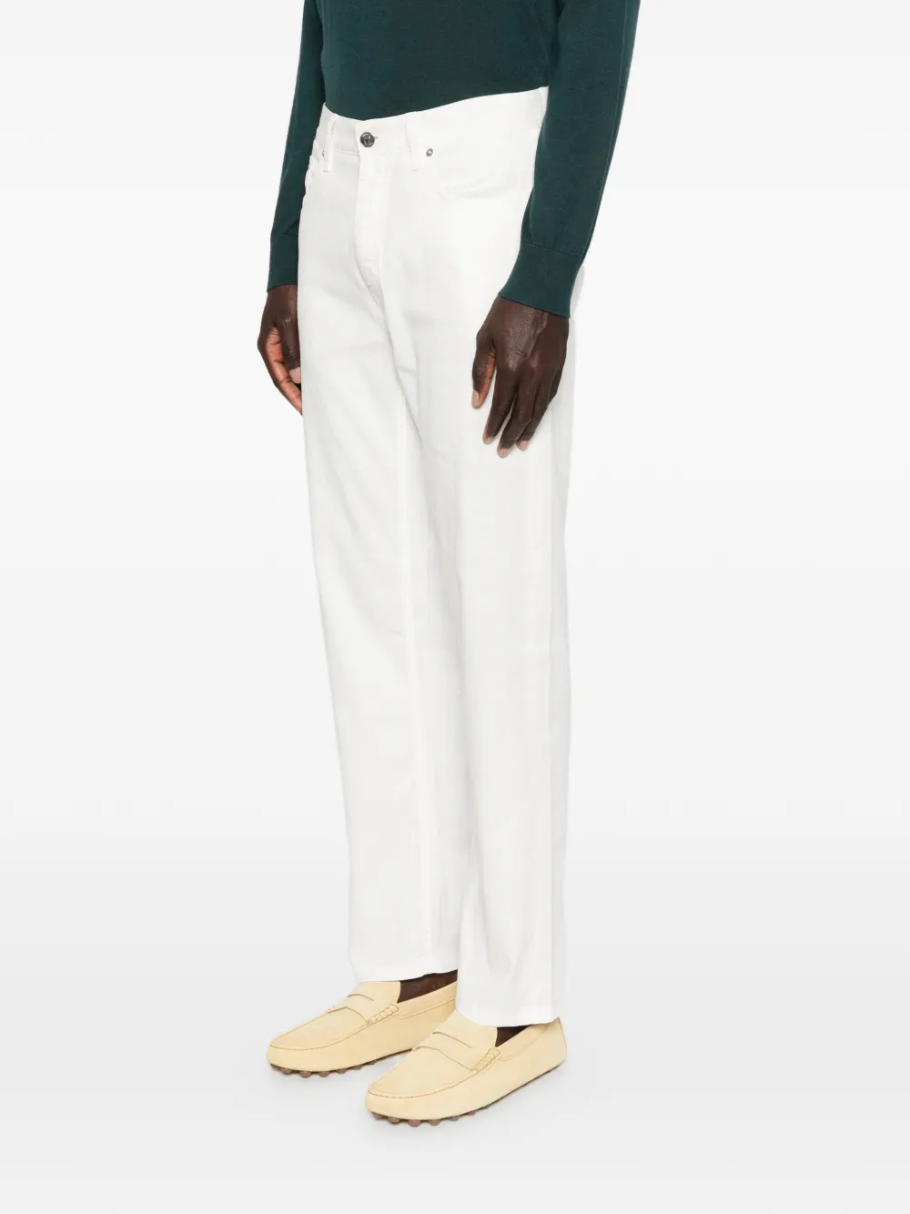 Zegna Broek met riemlussen Wit