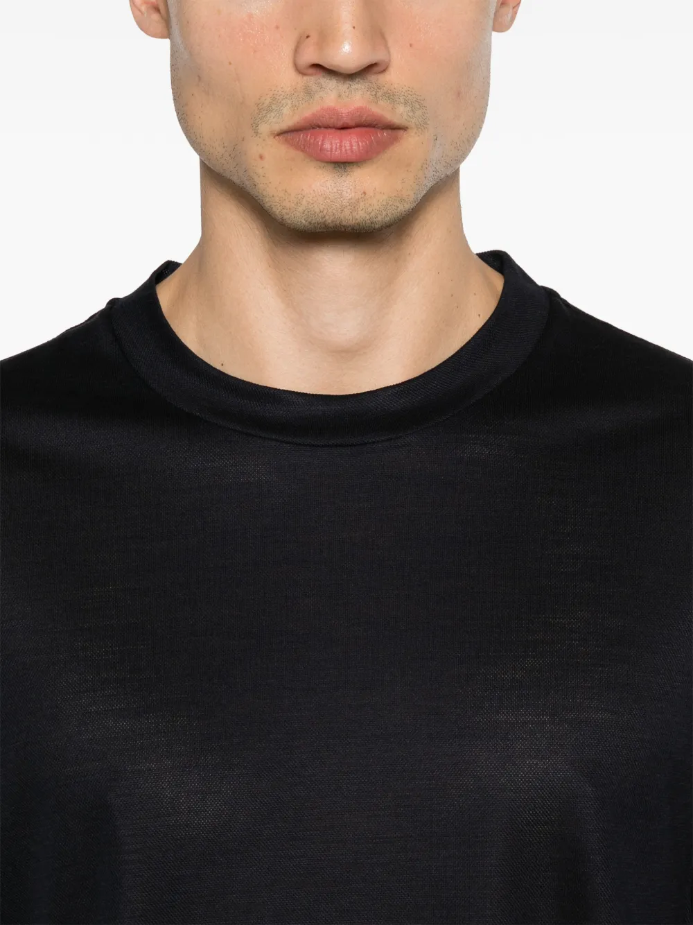 Brioni T-shirt met ronde hals Blauw