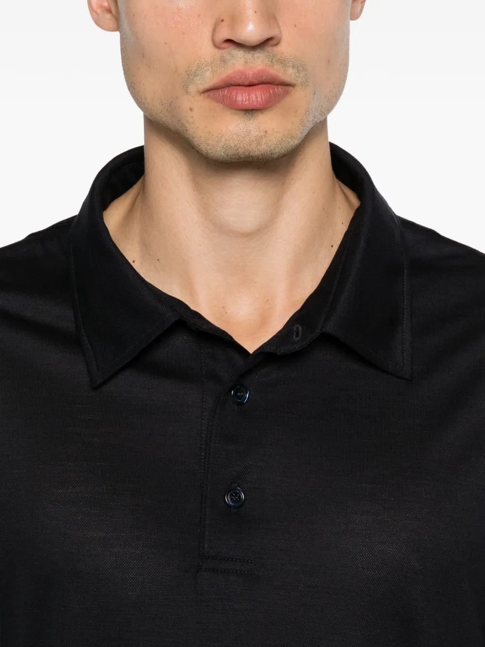 Brioni Poloshirt met grafische print Blauw