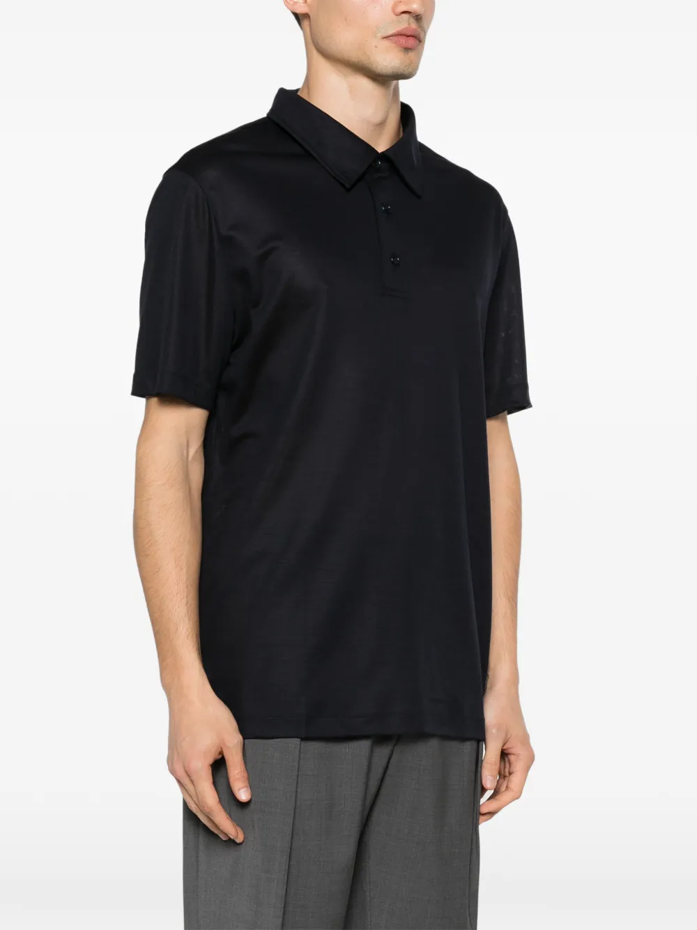 Brioni Poloshirt met grafische print Blauw