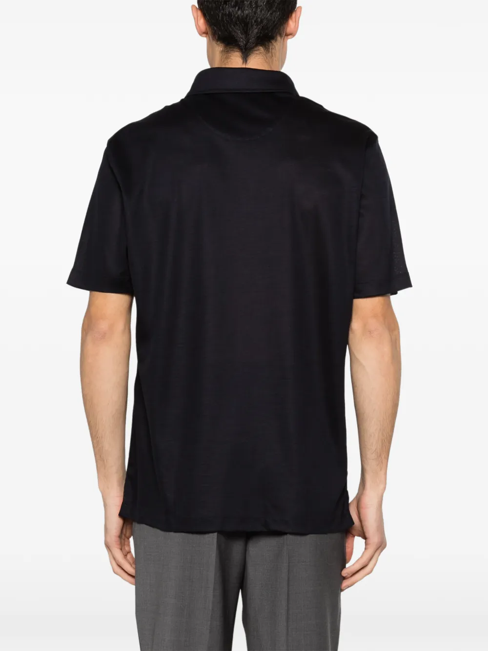 Brioni Poloshirt met grafische print Blauw