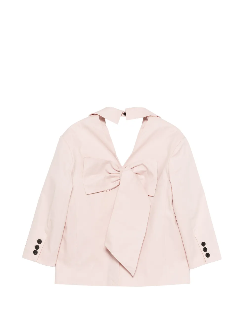 Douuod Kids Buttoned Bow Jacket - Pink 