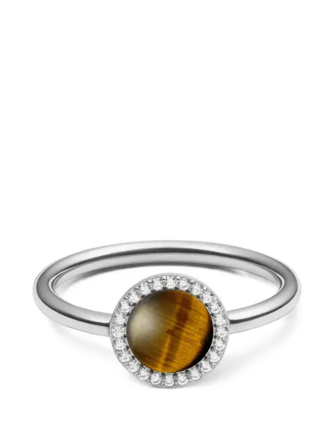 Daniel Wellington Audrey tiger's eye crystal-embellished ring