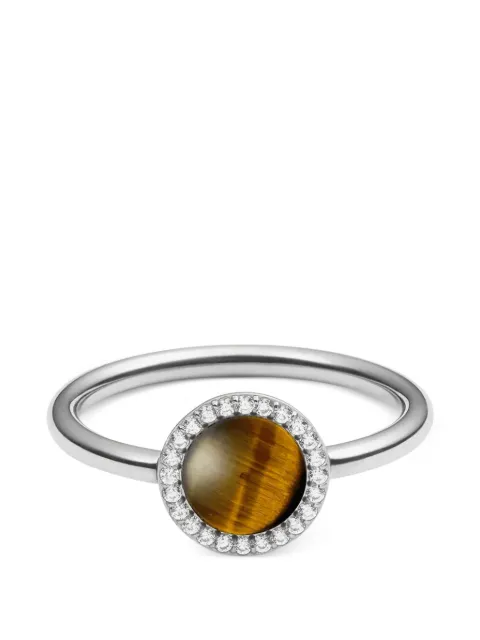 Daniel Wellington anillo Audrey con ojo de tigre y detalles de cristal