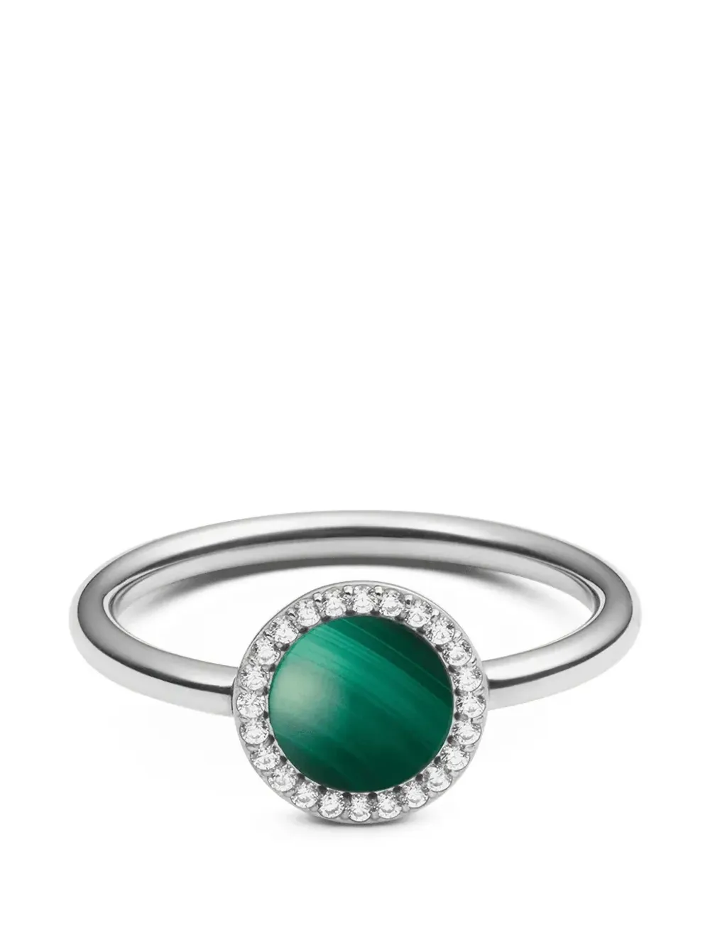 Daniel Wellington Audrey malachite crystal-embellished ring - Argento
