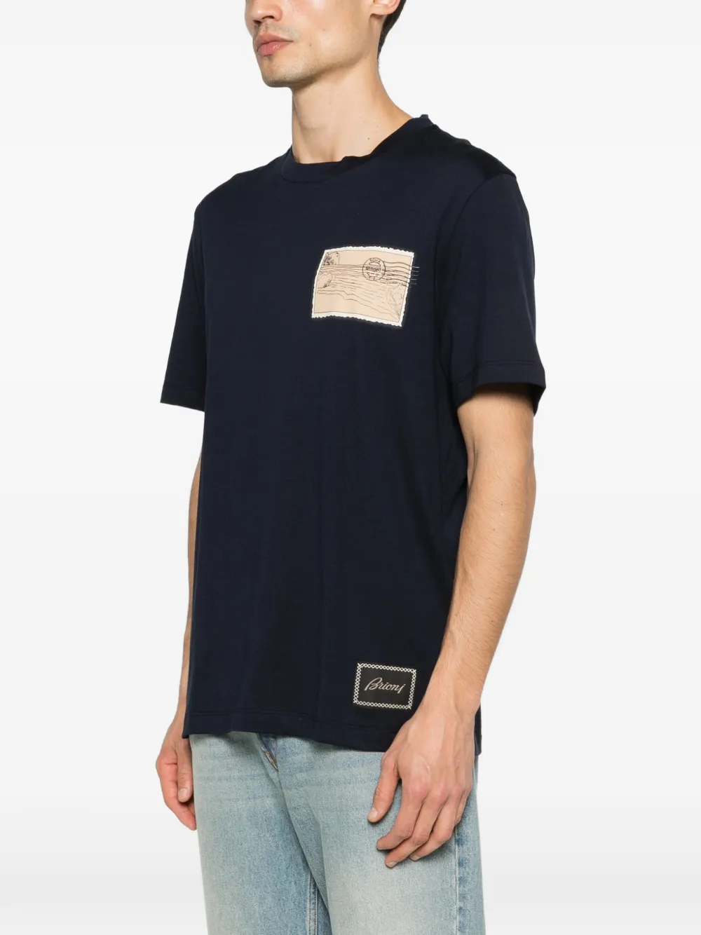 Brioni T-shirt met korte mouwen Blauw