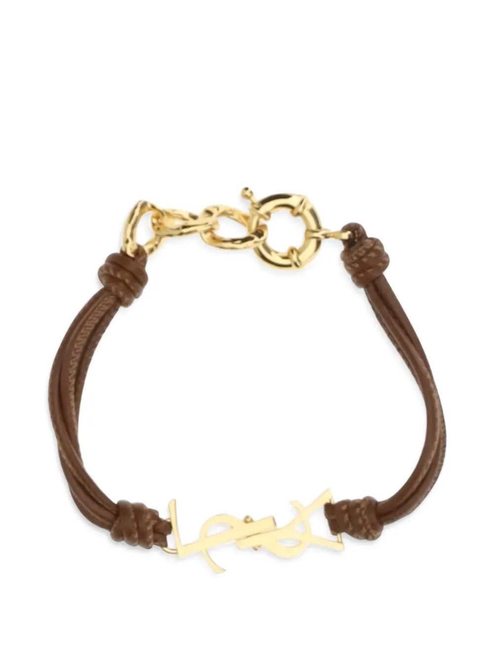 Saint Laurent logo-plaque bracelet - Gold