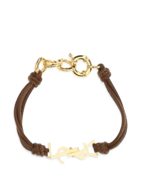 Saint Laurent pulsera con placa del logo