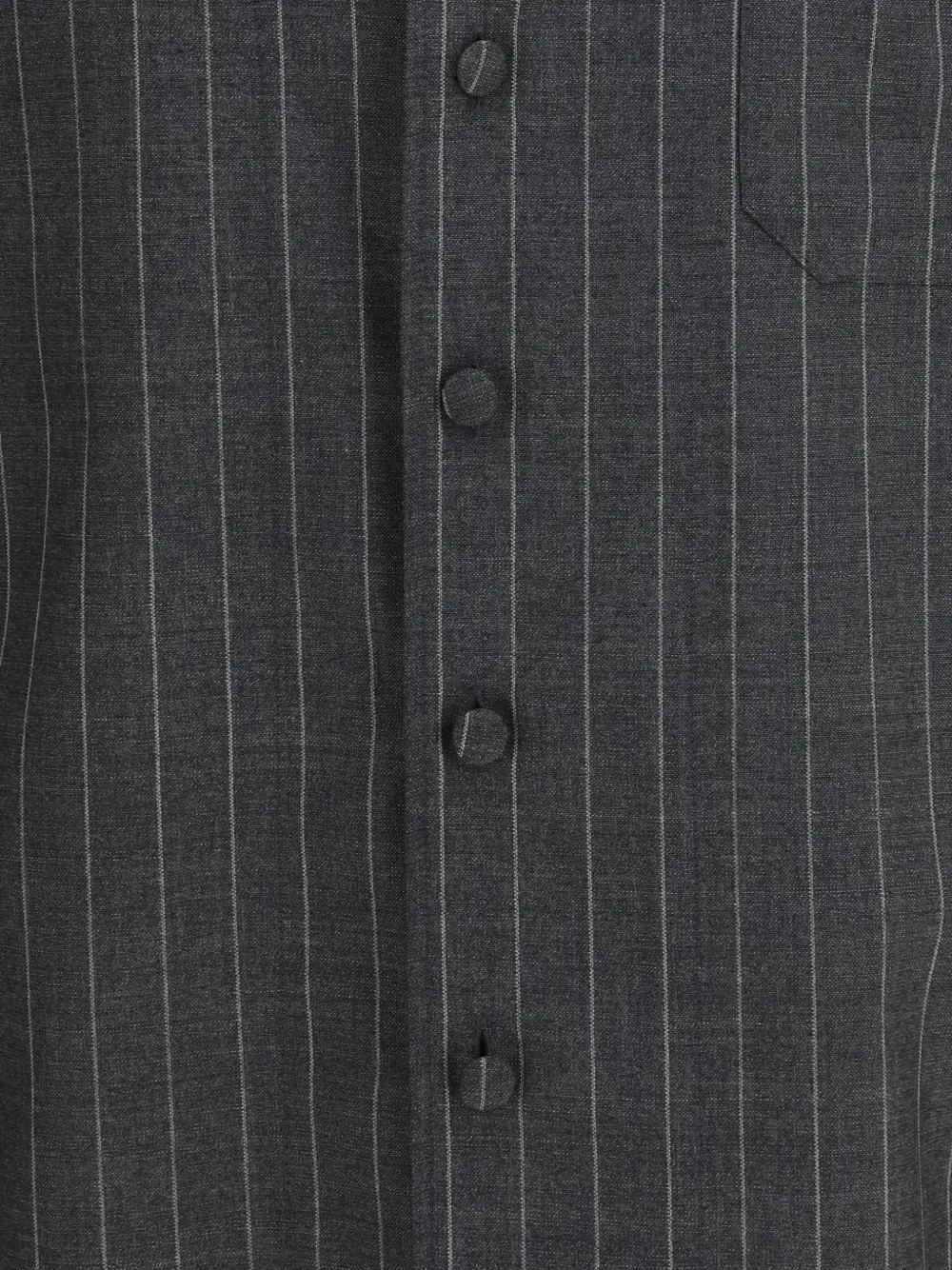Dolce & Gabbana Gestreept wollen overhemd met zakdetail Grijs