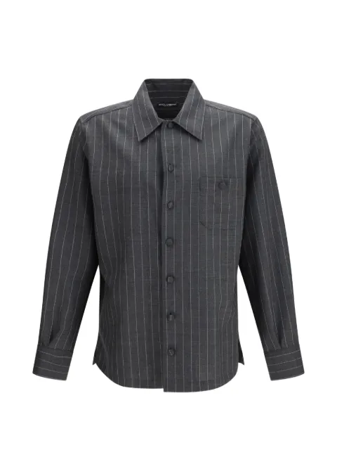 Dolce & Gabbana pocket-detail striped wool shirt