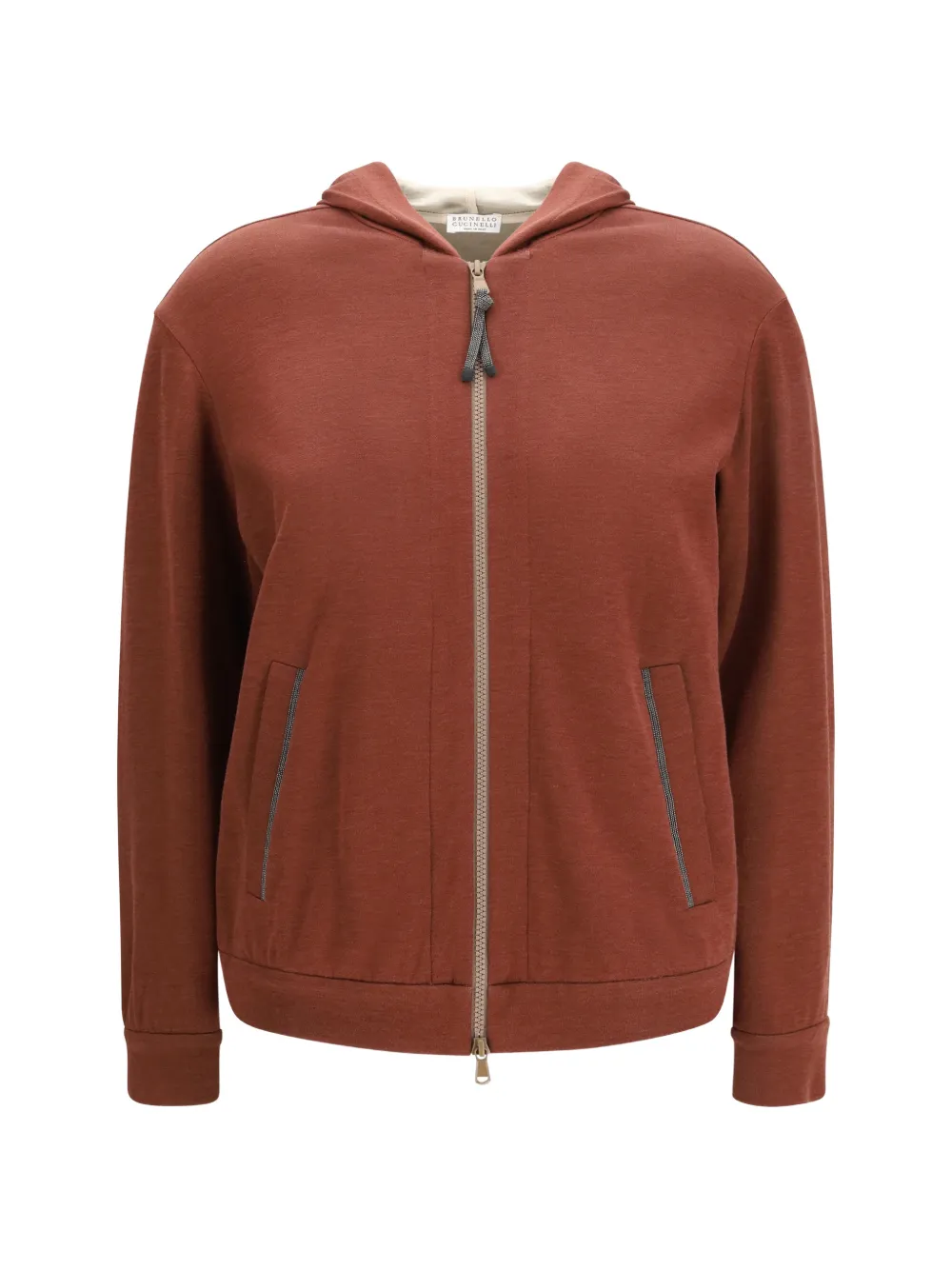 Brunello Cucinelli zip-fastening hoodie - Marrone