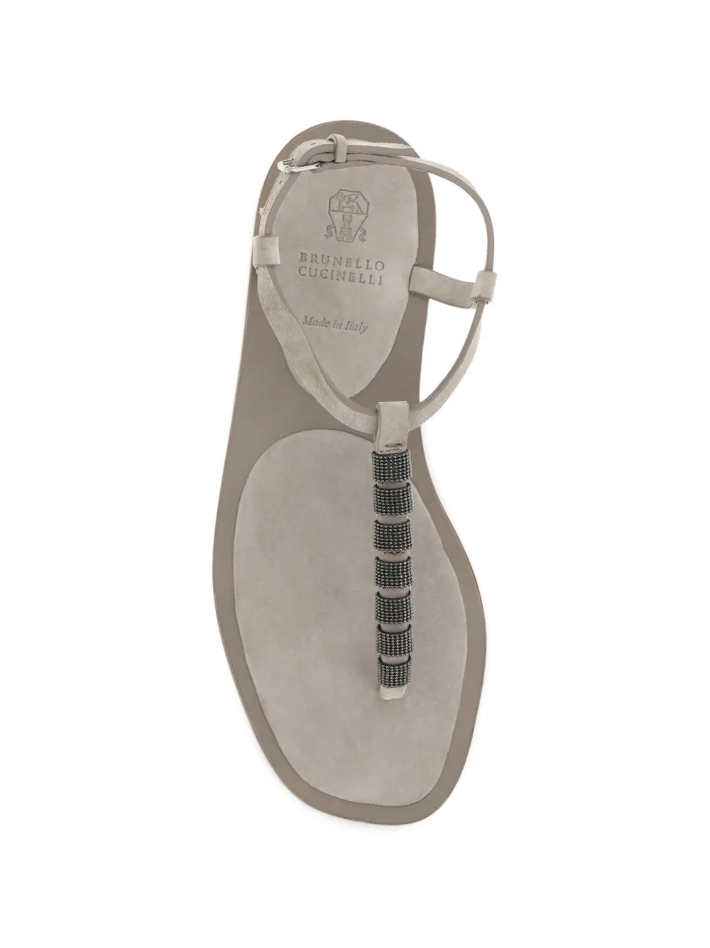 Brunello Cucinelli Sandalen met kralenbandje Grijs