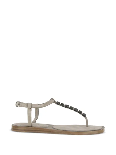 Brunello Cucinelli beaded-strap sandals