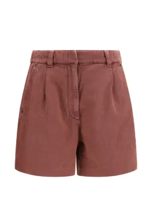 Brunello Cucinelli elasticated-waistband Shorts | Brown | FARFETCH