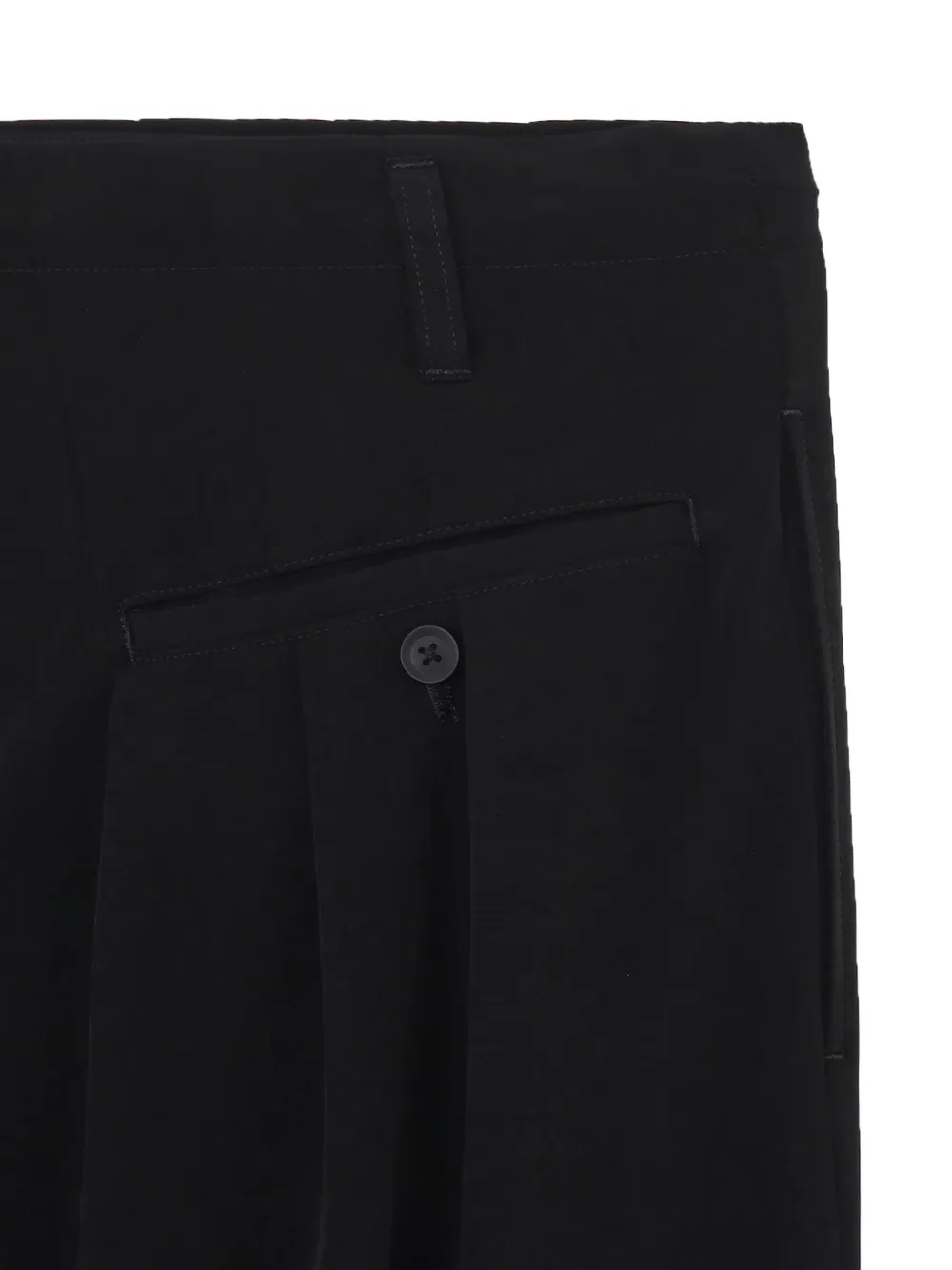 Yohji Yamamoto Plooibroek met verlaagd kruis Zwart