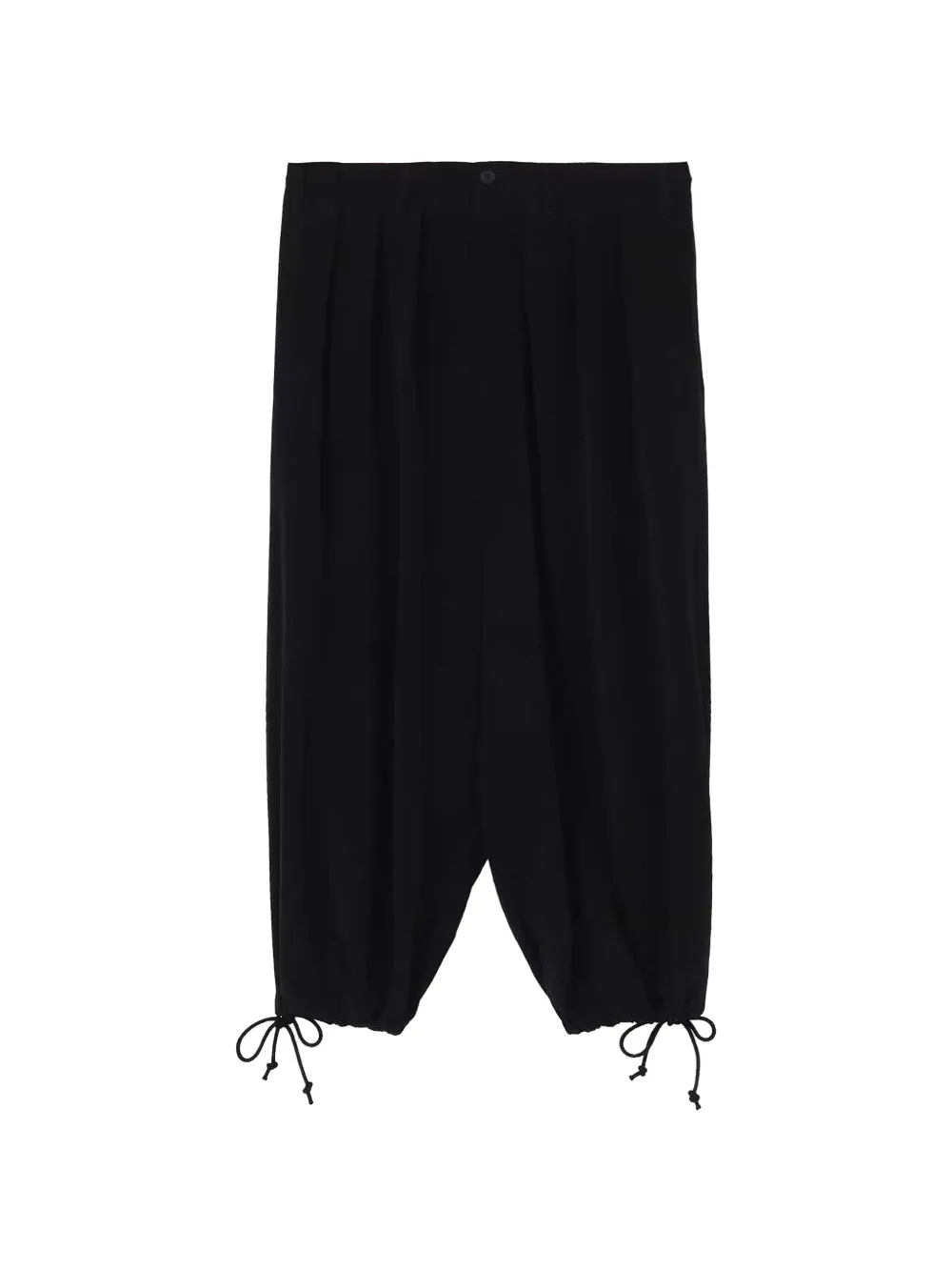 Yohji Yamamoto drawstring pleated trousers - Nero