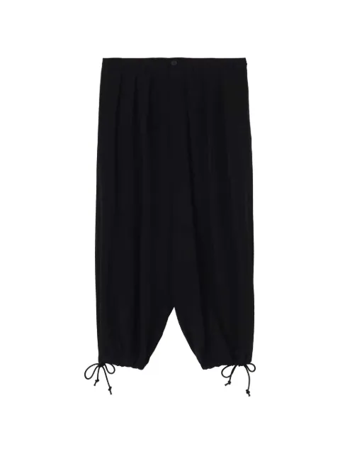 Yohji Yamamoto drawstring pleated trousers