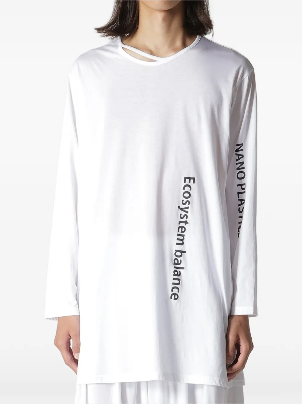 Yohji Yamamoto long-sleeve T-shirt Wit