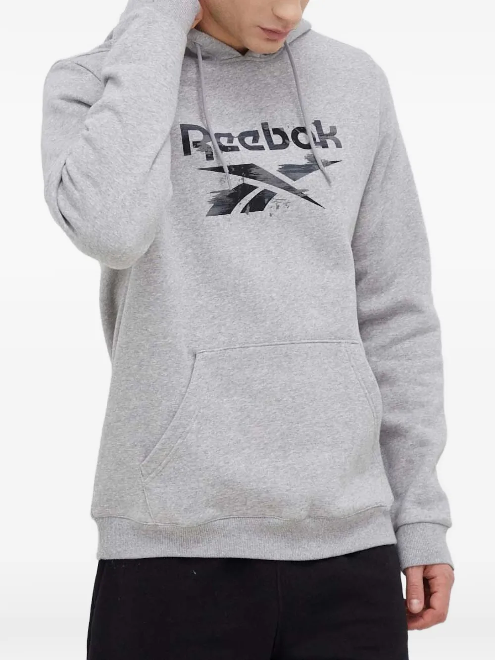 Reebok logo-print hoodie - Grigio