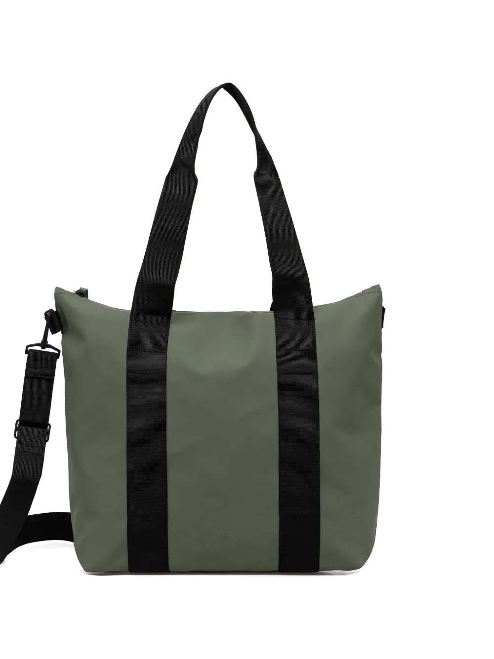 Rains Mini logo-debossed tote bag - Verde