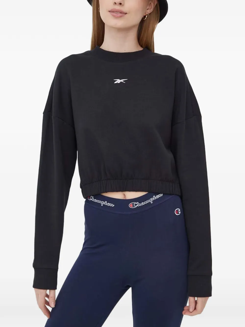 Reebok Felpa con logo - Nero