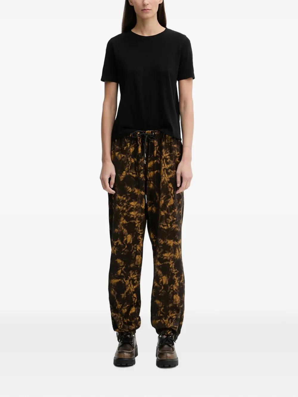 Rains Broek met trekkoord en patroon Bruin