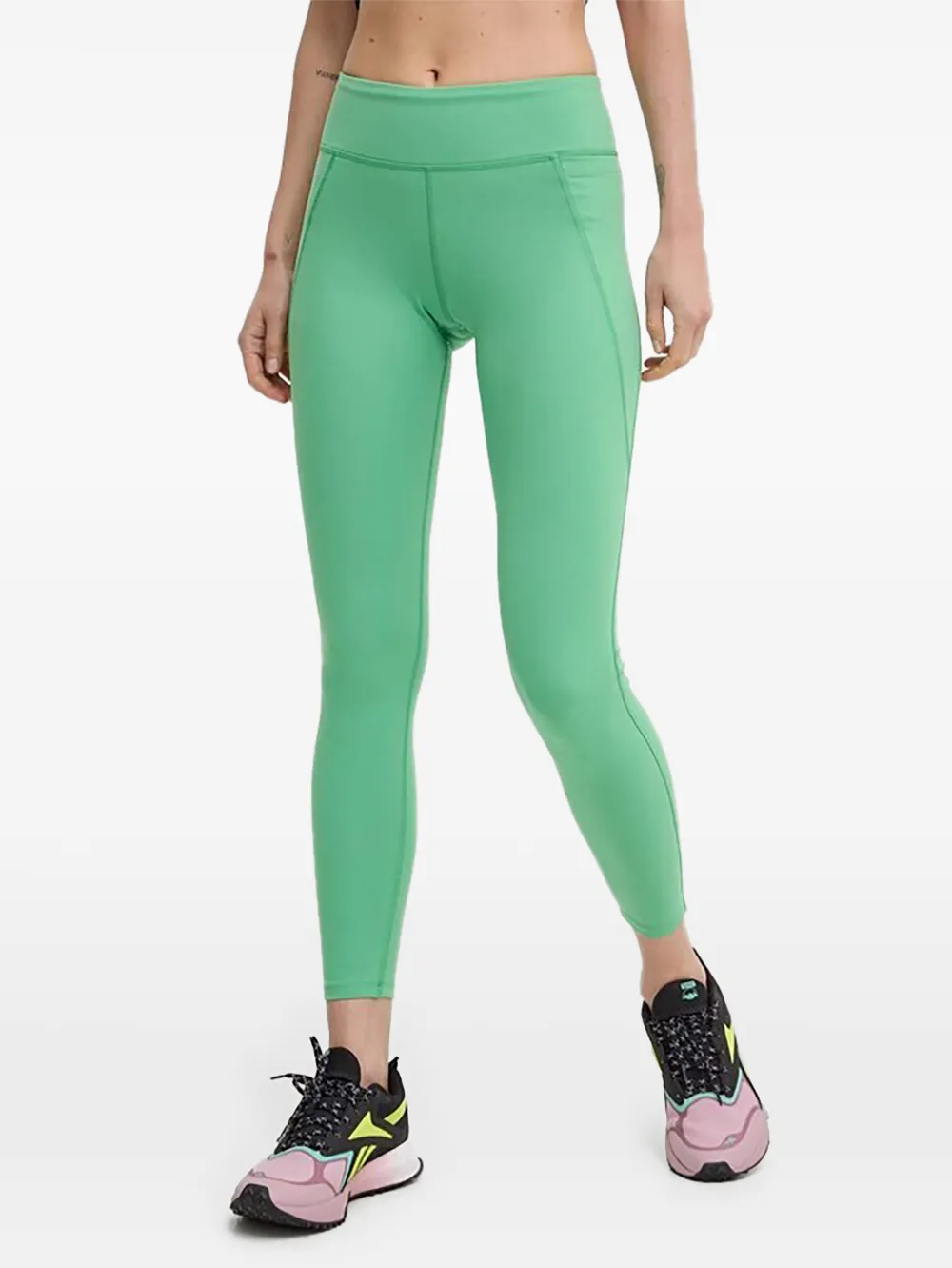 Reebok logo-detail leggings - Verde