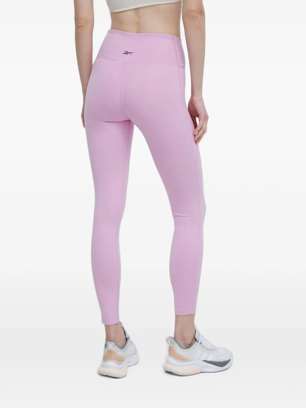Reebok Lux logo-print slip-pocket leggings Roze