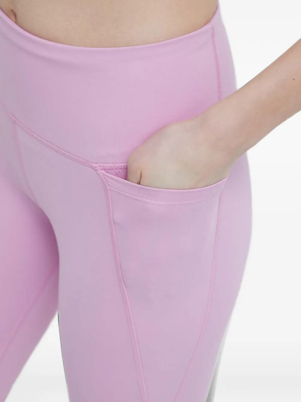 Reebok Lux logo-print slip-pocket leggings Roze