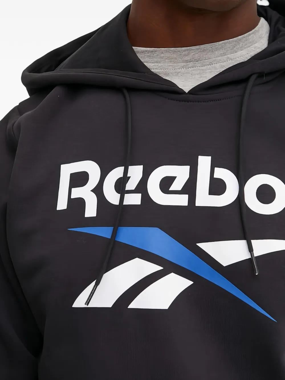 Reebok Hoodie met logoprint Zwart