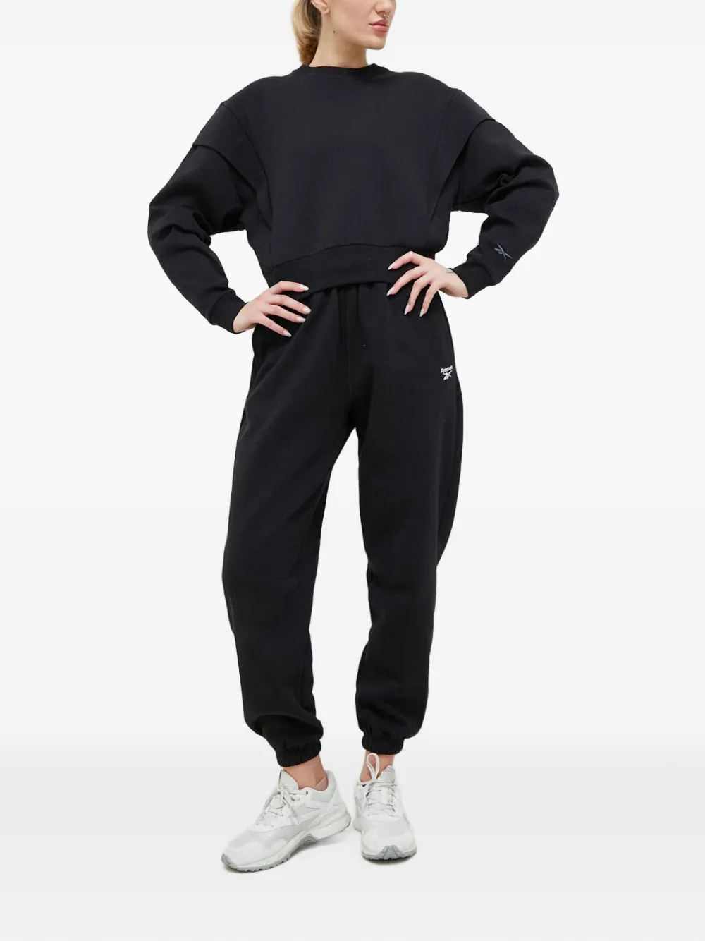 Reebok Cropped sweater Zwart