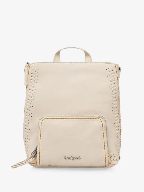 Desigual mochila con panel trenzado