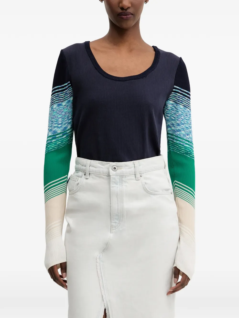 Desigual striped long-sleeve top