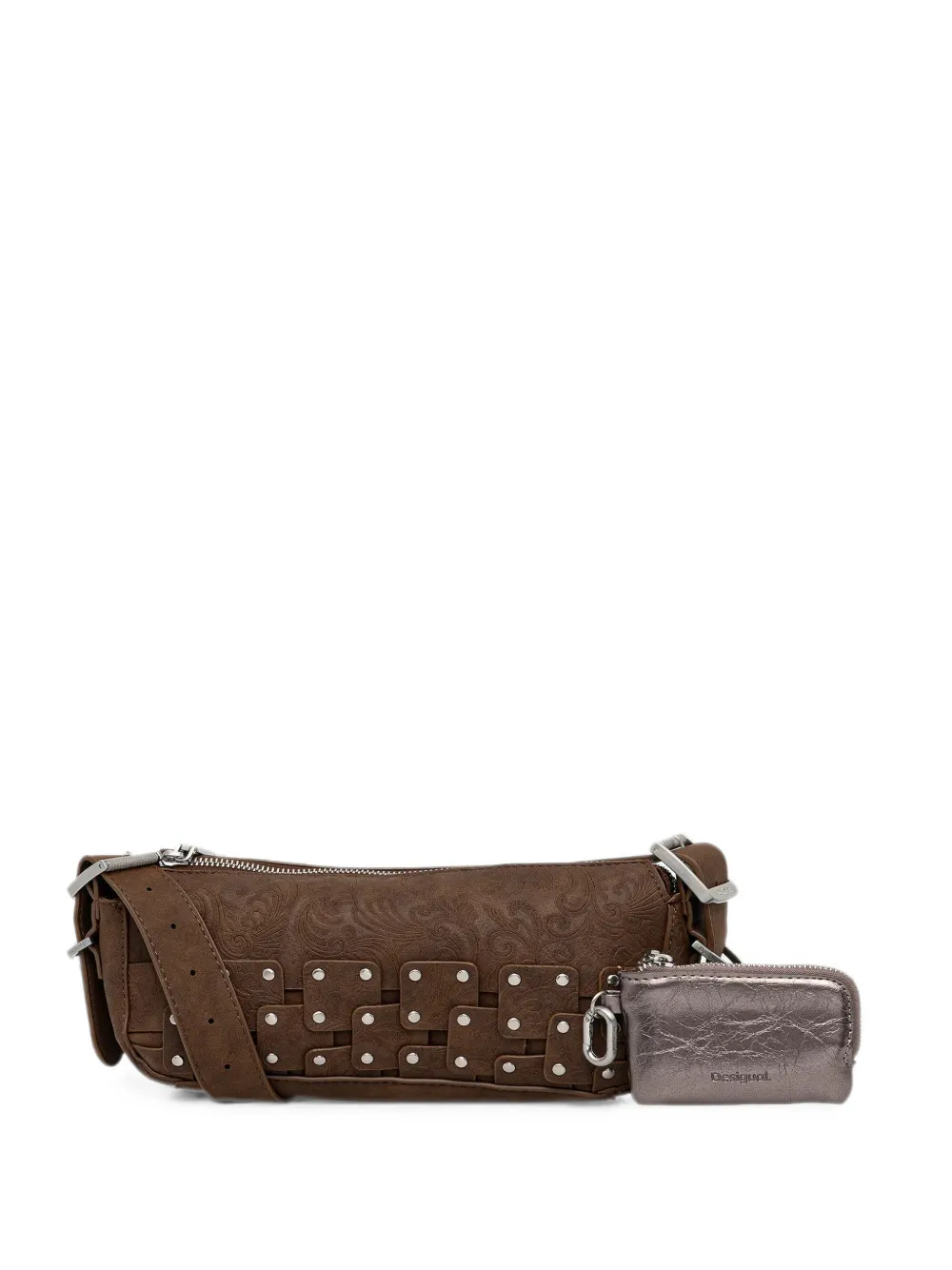 Desigual Borsa a spalla goffrata - Marrone