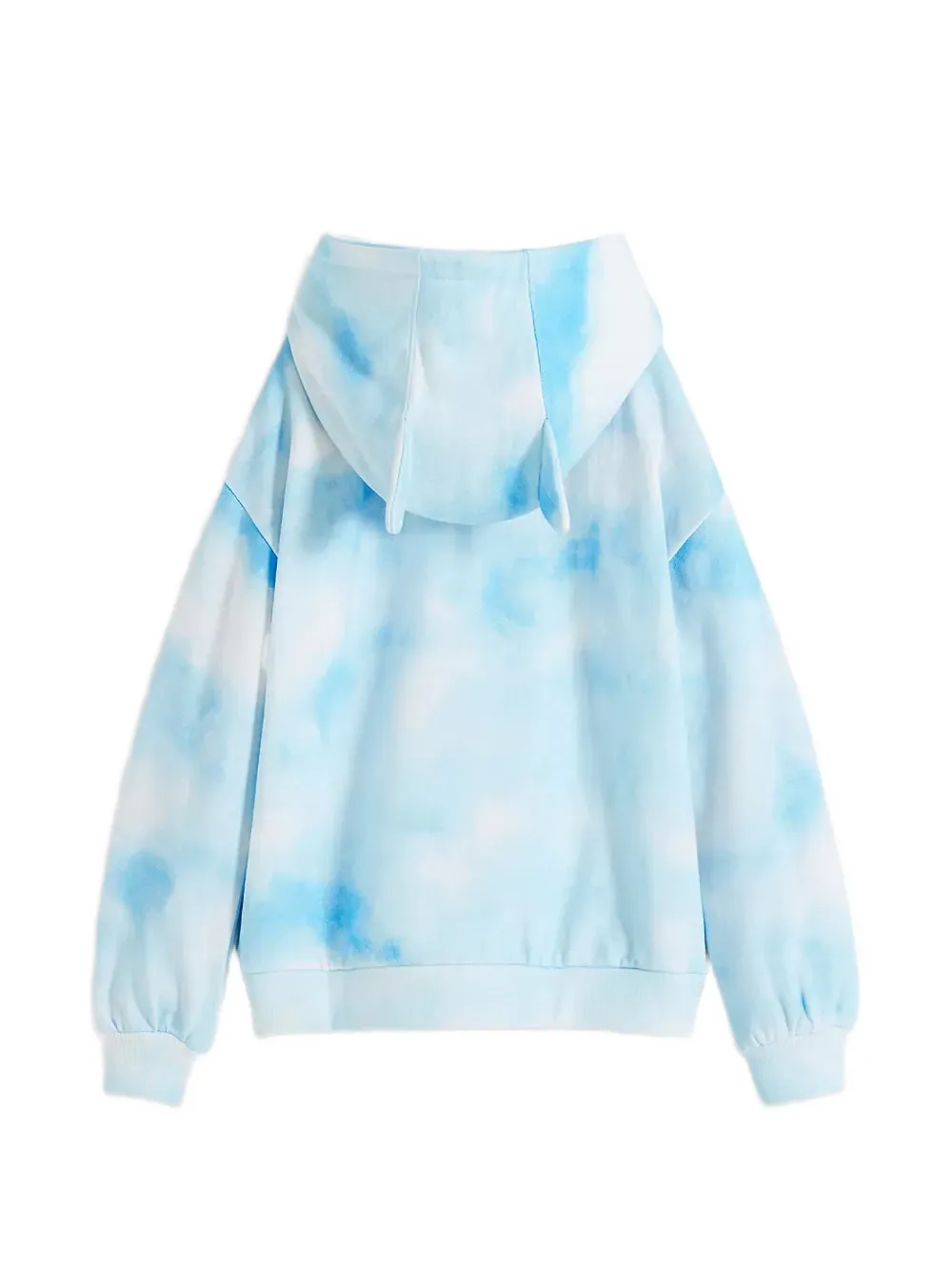 Desigual cloud-print cat-ear hoodie Blauw