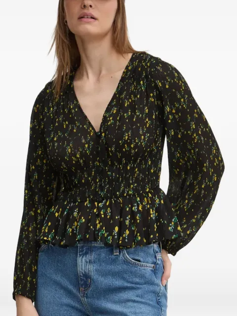 Desigual top con cuello en V y estampado floral