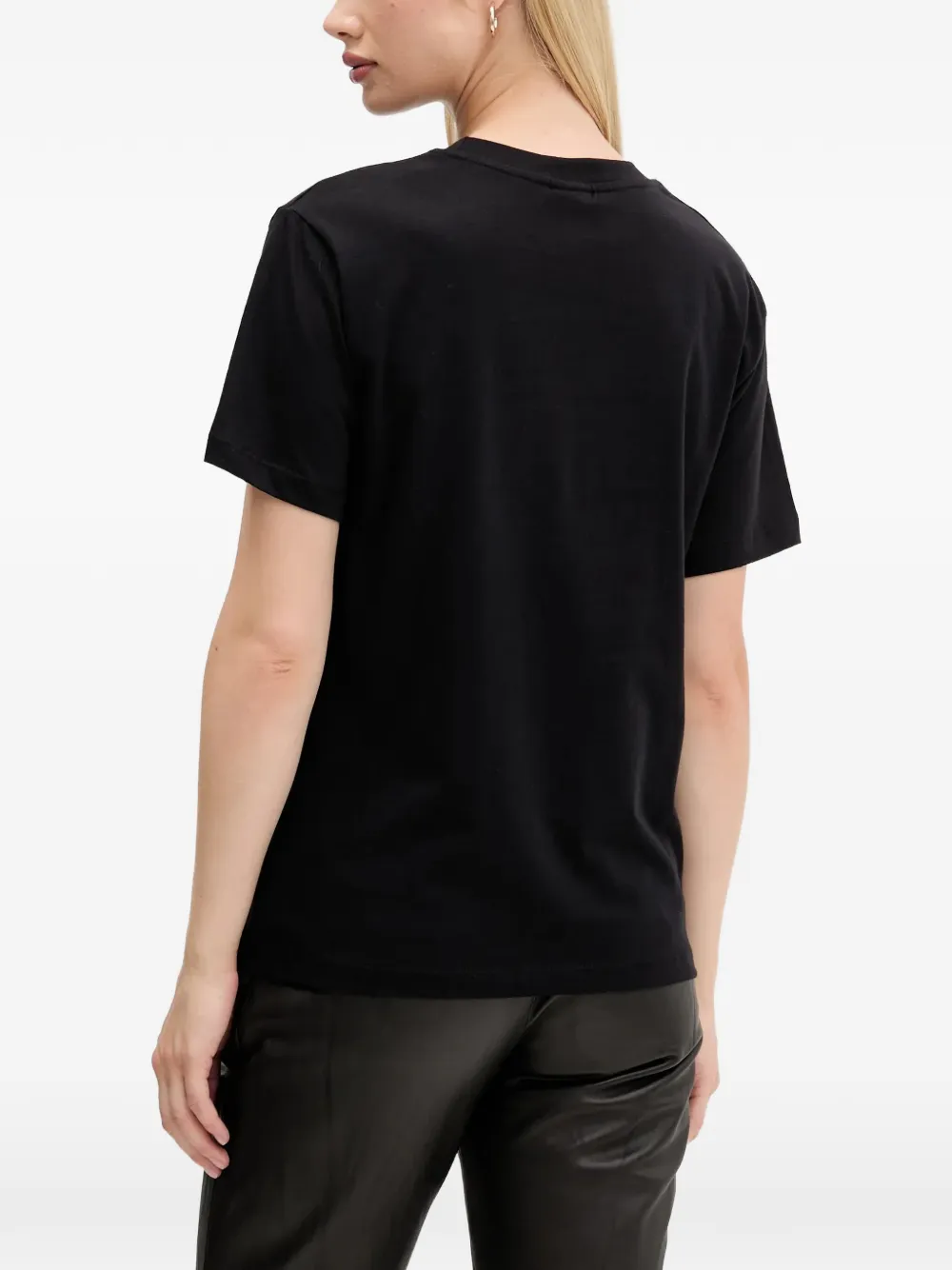 Desigual T-shirt met geborduurde kers Zwart