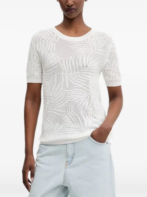 Desigual open-work leaf T-shirt