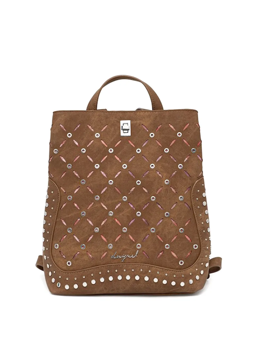 Desigual Zaino con decorazione - Marrone