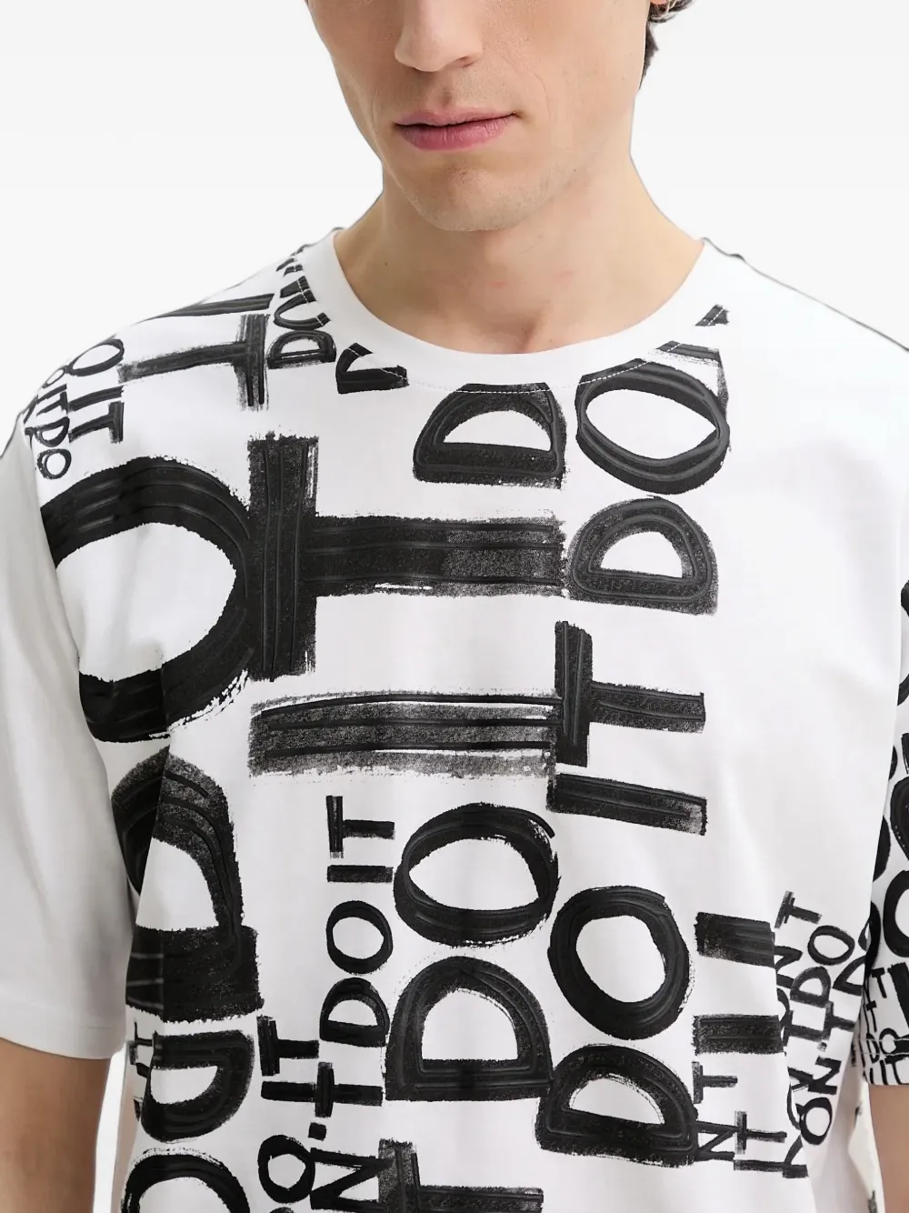Desigual T-shirt met tekst Wit