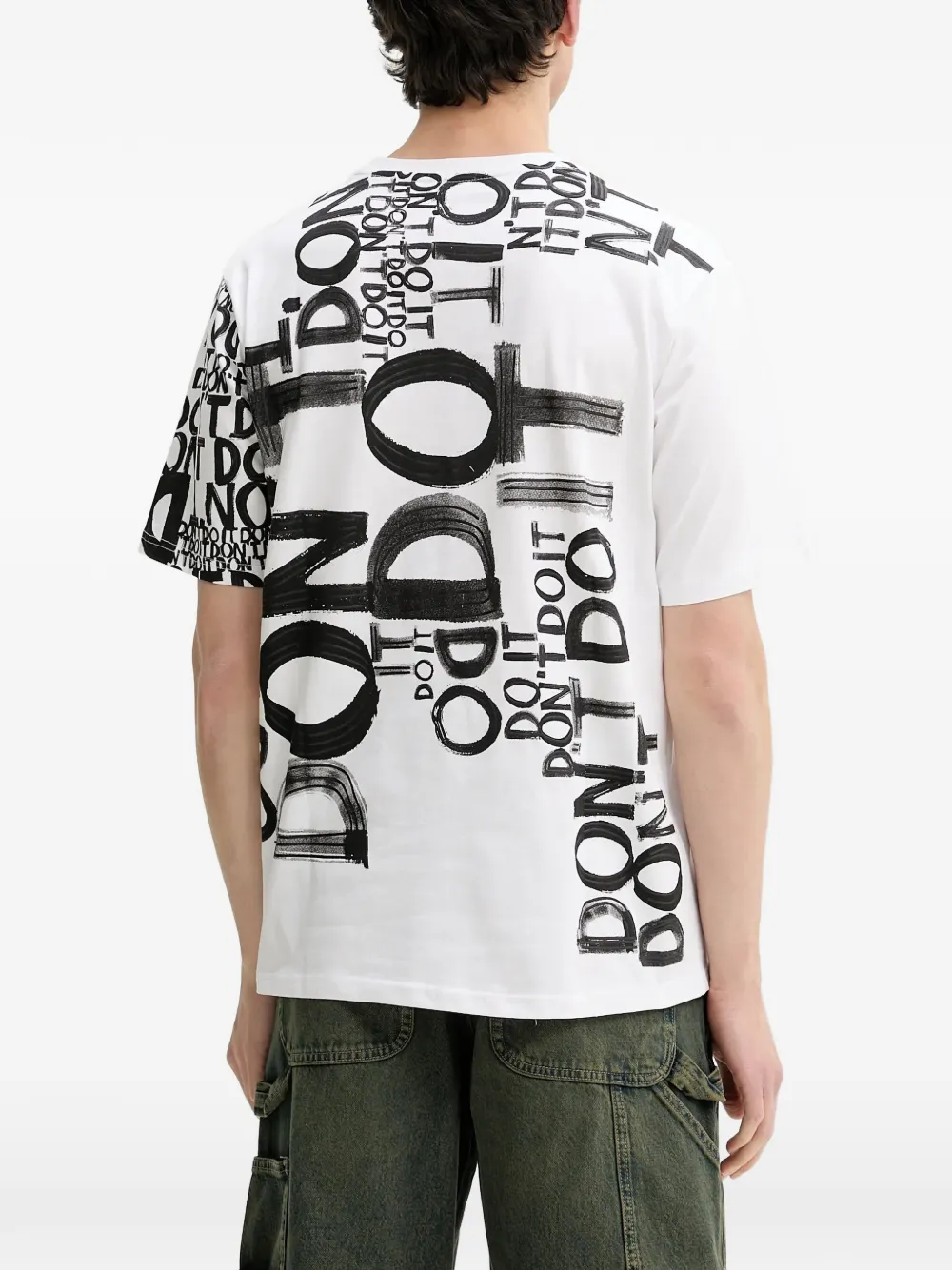 Desigual T-shirt met tekst Wit
