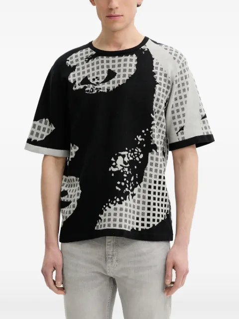 Desigual graphic-print jacquard T-shirt
