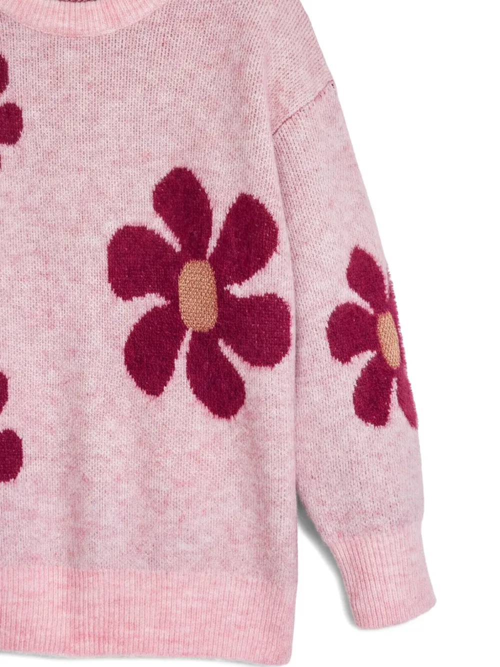 Desigual Top met ronde hals en bloemenprint Roze