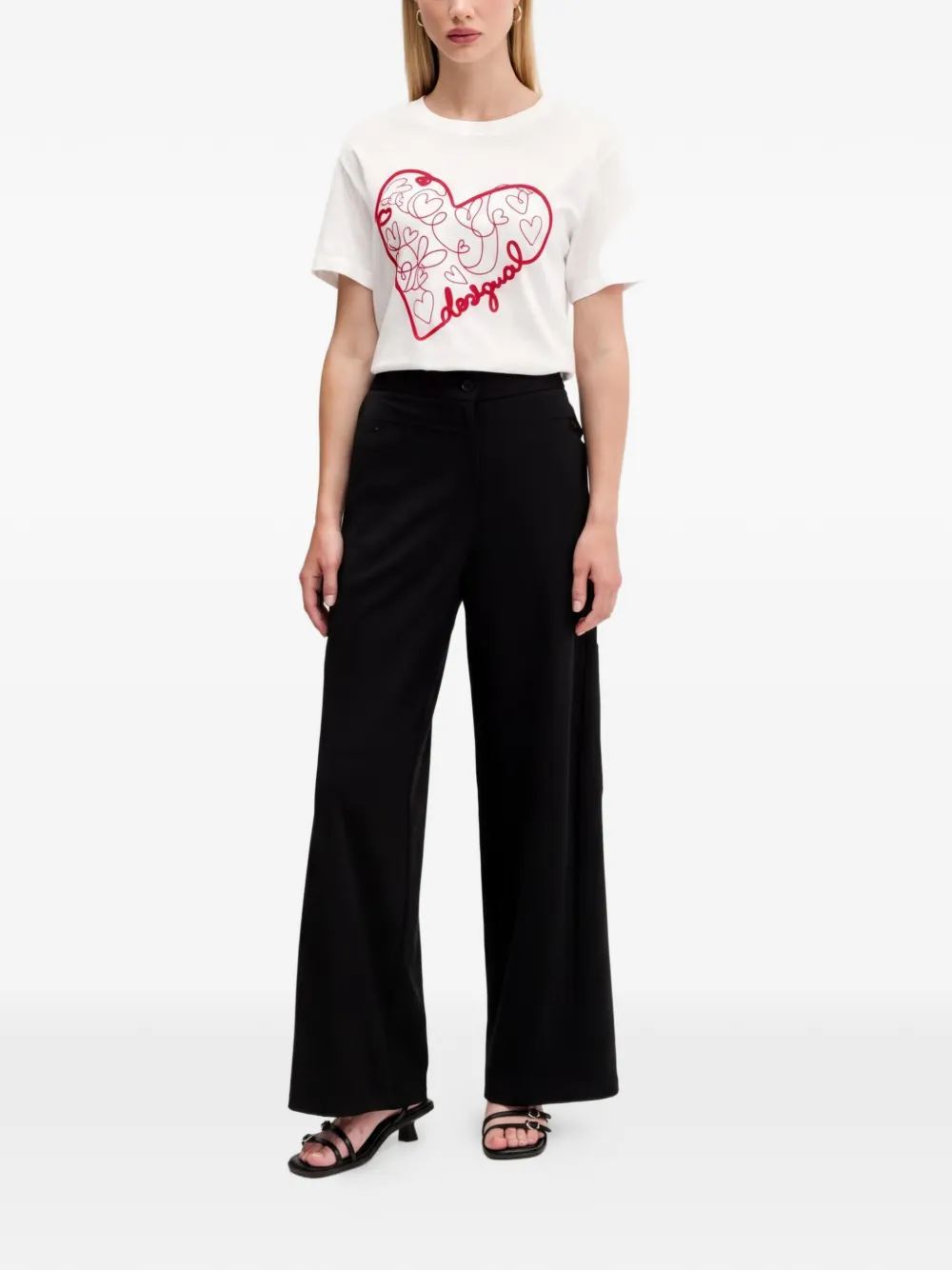 Desigual Broek met knopen Zwart