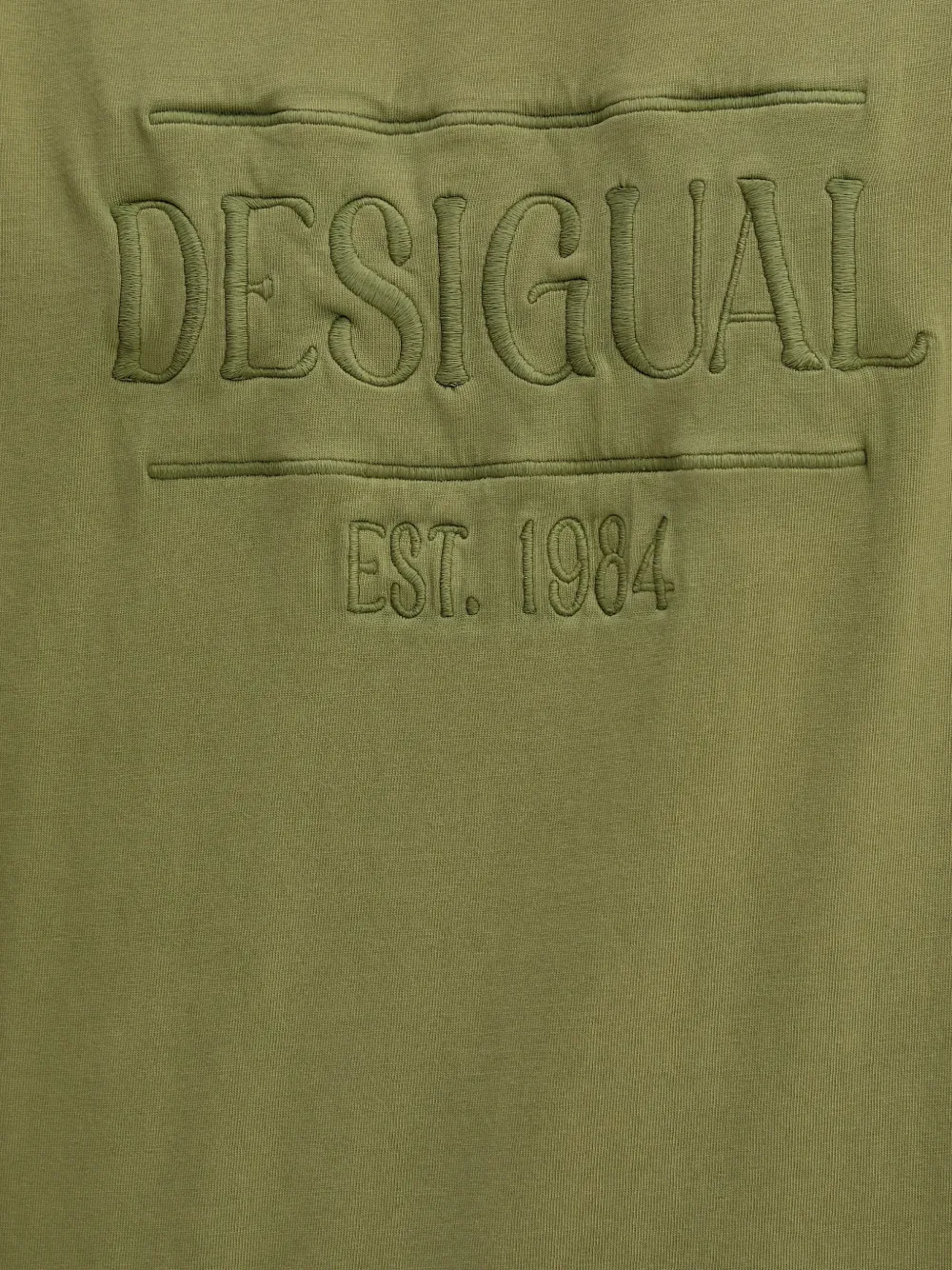 Desigual T-shirt met geborduurd logo Groen