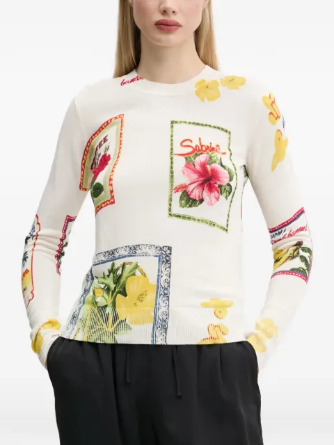 Desigual suéter con estampado floral
