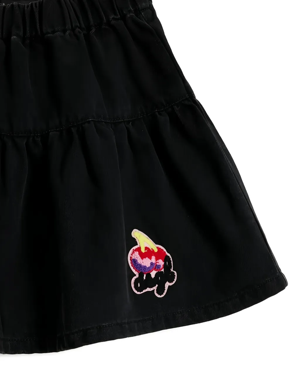 Desigual Gelaagde rok met kersenpatch Zwart